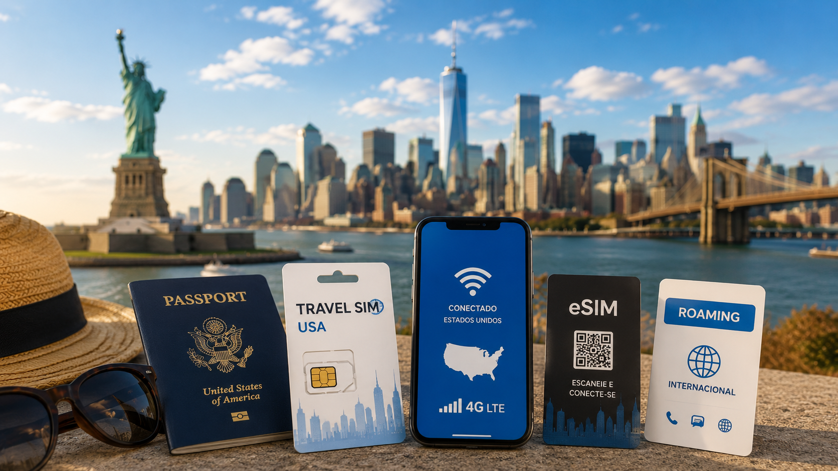 Internet nos Estados Unidos com chip e eSIM