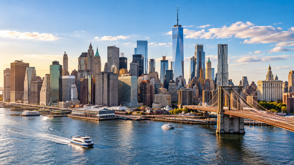 Sarampo em Nova York – skyline de Manhattan